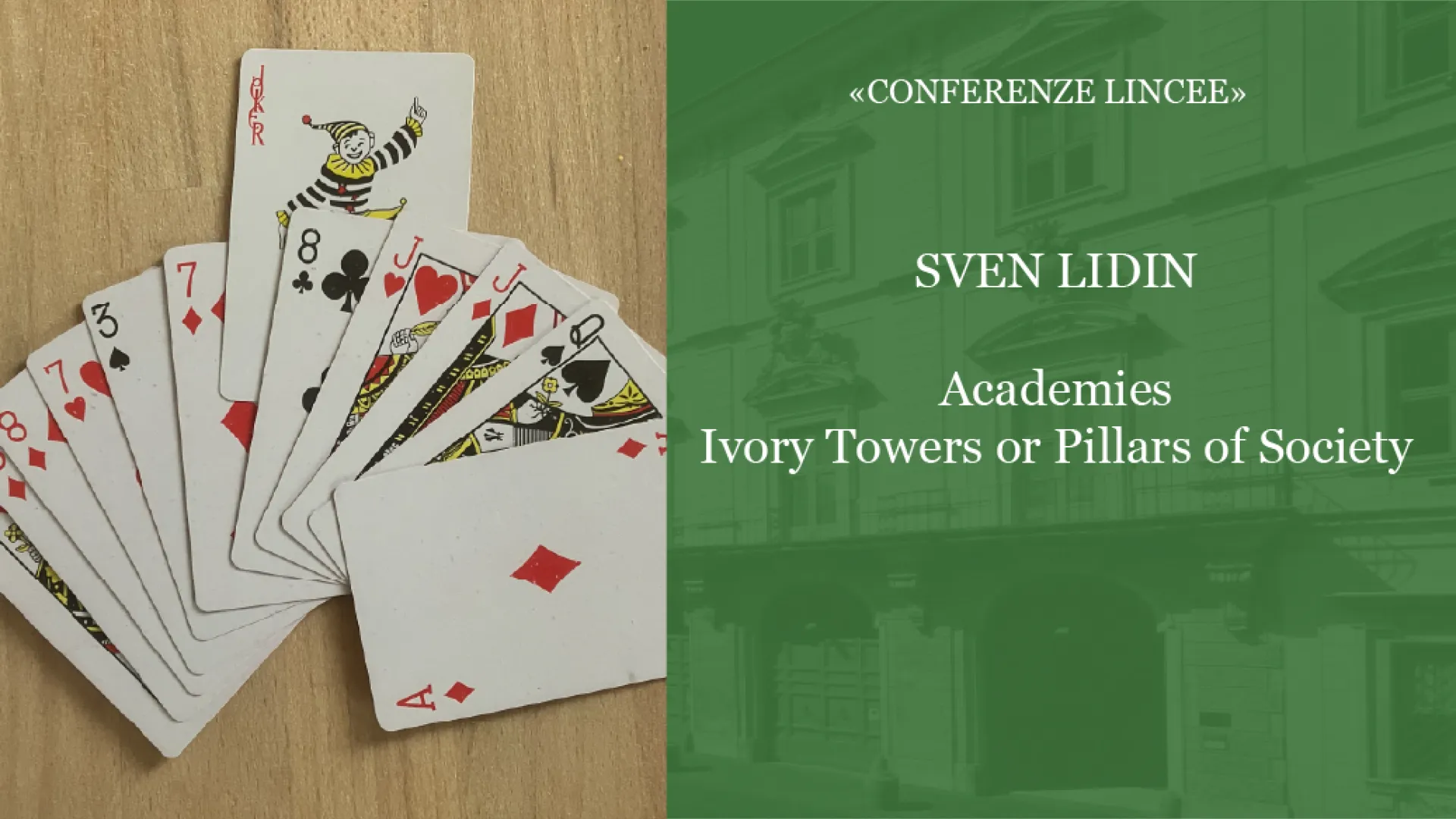 SVEN LIDIN Academies Ivory Towers or Pillars of Society