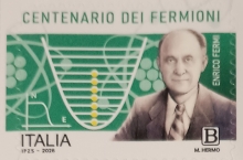 Francobollo Fermi centenario Fermioni 2026